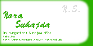 nora suhajda business card
